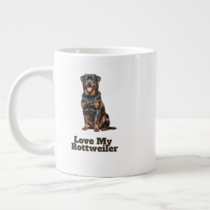 Grande Tasse "J'aime mon Rottweiler