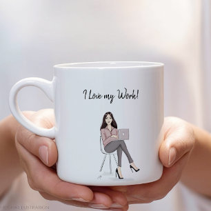 Grande Tasse j'aime mon travail, les femmes autoritaires,