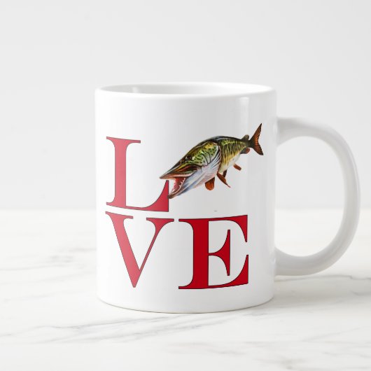 Grande Tasse J'aime Muskie (Droite)