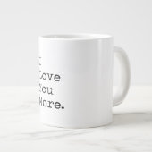 Grande Tasse J'aime plus design d'amour minimal  (Devant droit)