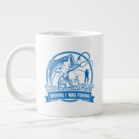 Grande Tasse J'Aimerais Pêcher (Gauche)