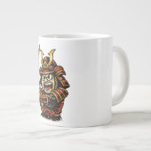 Grande Tasse Japanese Samurai Warrior Red Armor Cartoon Art (Devant droit)