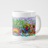 Grande Tasse Jardin de poissons en miroir (Devant droit)