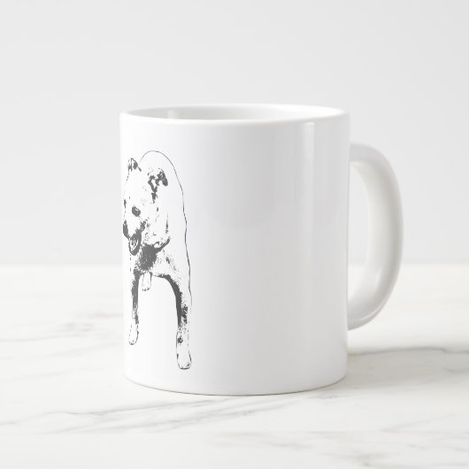 Grande Tasse Jaune endormi dans la moisson (Devant droit)