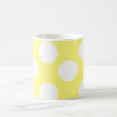 Grande tasse jaune et blanche de point de polka (Centre)