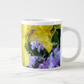 Grande Tasse Jaune et Fleurs Lilac Violettes (Droite)