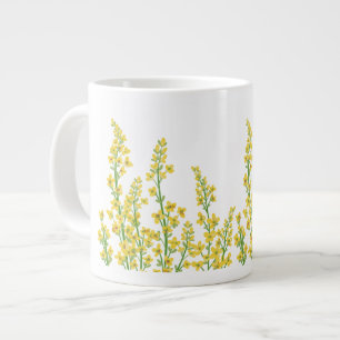 Grande Tasse Jaune Moderne Citrine Fleurit