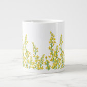 Grande Tasse Jaune Moderne Citrine Fleurit (Devant)