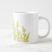 Grande Tasse Jaune Moderne Citrine Fleurit (Droite)