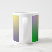 Grande Tasse Jaune, Violet, Vert Mardi Gras (Dos)
