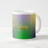 Grande Tasse Jaune, Violet, Vert Mardi Gras (Devant droit)