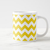 Grande Tasse Jaune Zigzag, Jaune Chevron, Motif géométrique (Droite)