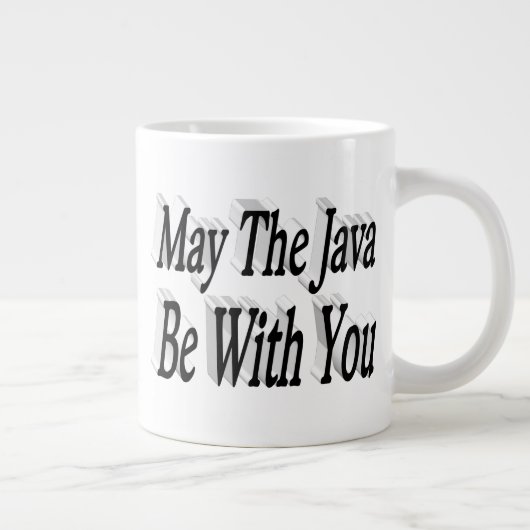 Grande Tasse Java amusant café citation noir (Droite)