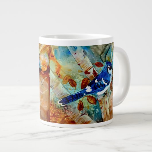 Grande Tasse Jay Bleu dans l'arbre (Devant droit)
