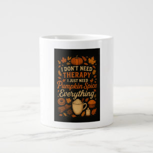 Grande Tasse Je n'ai pas besoin de thérapie, épices citrouilles
