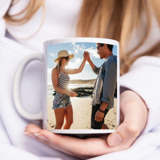 Grande Tasse Je nous aime Script One Photo Gold