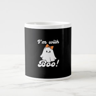 Grande Tasse Je suis avec Boo drôle style rétro