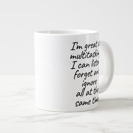 Grande Tasse Je suis doué pour le multitâche (Devant droit)