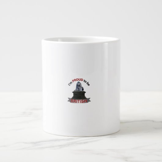 Grande Tasse Je suis fier d'être britannique (Devant)