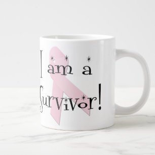Grande Tasse Je suis une survivante, guerrière du cancer du sei
