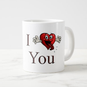 Grande Tasse Je t'aime cœur idiot