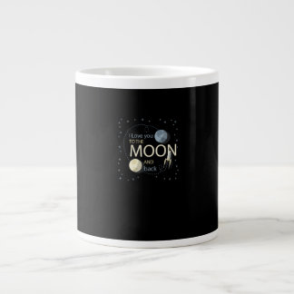 Grande Tasse Je t'aime jusqu'à la lune et retour Design sincère