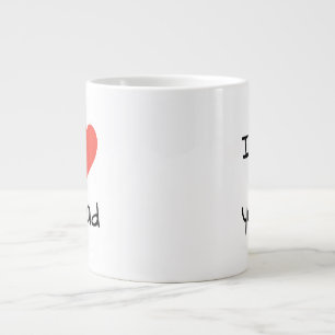 Grande Tasse Je t'aime Papa Coeur Rouge
