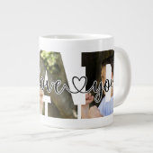 Grande Tasse Je t'aime PÈRE Script Typographie Père Fils Photo (Devant droit)