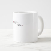 Grande Tasse Je t'aime plus Typography Design coeurs rouges  (Devant droit)