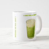 GRANDE TASSE JE T'AIME TELLEMENT MATCHA, MATCHA VERT THÉ AMOUR (Devant droit)