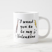 Grande Tasse Je Vous Demande D'Être Ma Valentine (Droite)