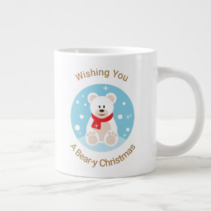 Grande Tasse Je vous souhaite un Noël à l'ours