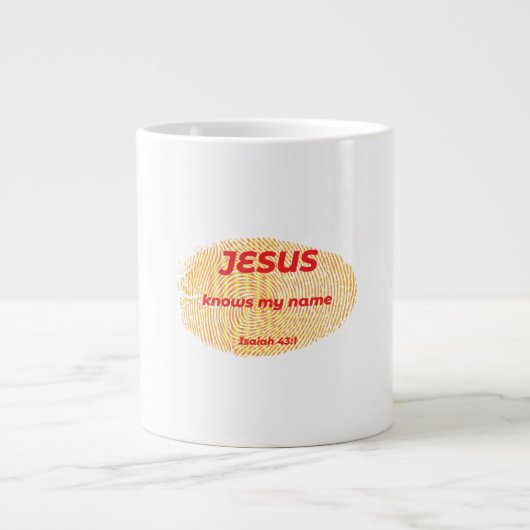 GRANDE TASSE JÉSUS CONNAÎT MON NOM (Devant)