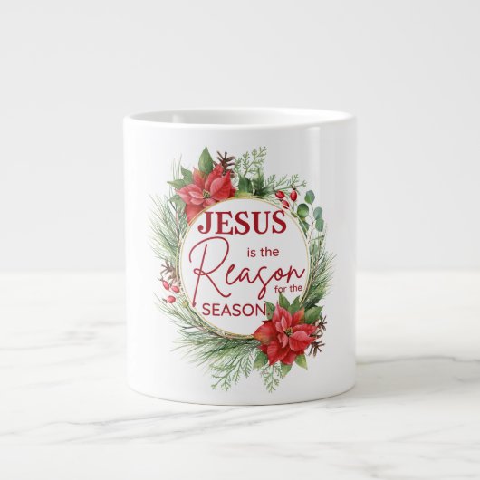 Grande Tasse Jésus est la raison de la saison Noël (Devant)