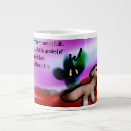 Grande Tasse Jésus est l'amour (Devant)