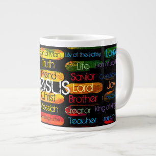 Grande Tasse Jesus Noms multicolore