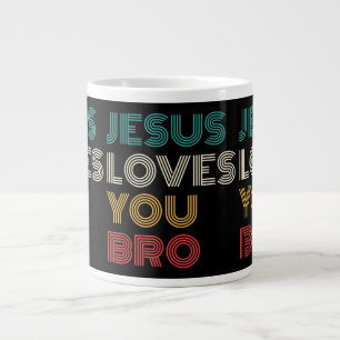 Grande Tasse Jésus Vous Aime Bro, Drôle Foi Chrétienne Rétro