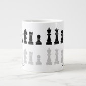 Grande Tasse Jeu d'échecs moderne personnalisé (Devant)