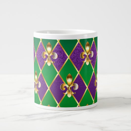 Grande Tasse Jewelry Background Mardi Gras (Devant)