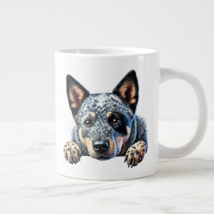 Grande Tasse Joli Conception de chien de bétail australien"