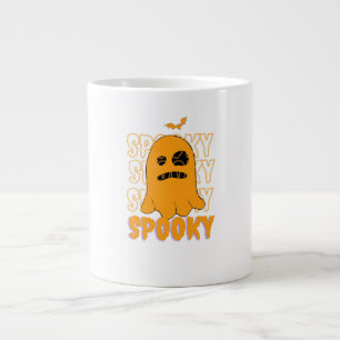 Grande Tasse Joli Fantôme Orange Création Halloween Saison Effr