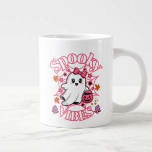 Grande Tasse Joli Fantôme rose Vibes Éffrayantes Art