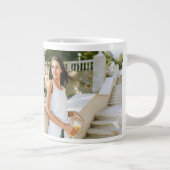 Grande Tasse Joli Floral Diplôme Script photo noir (Droite)