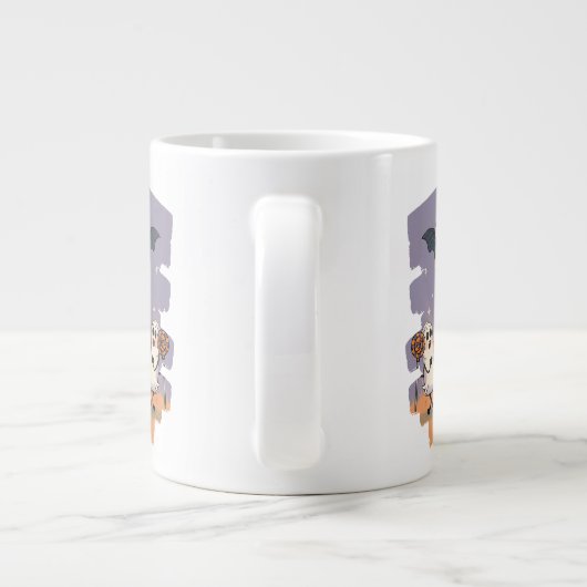 Grande Tasse Joli Ghost Kids Trick ou Treat Sous Lune Éffrayant (Dos)