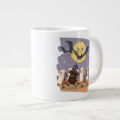 Grande Tasse Joli Ghost Kids Trick ou Treat Sous Lune Éffrayant (Devant droit)