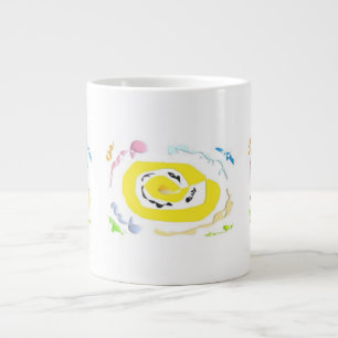 Grande Tasse Joli joli type de fleur jaune motif