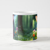 Grande Tasse Joli Lapin Rouge Assis Sous Arbre-75767 (Devant)