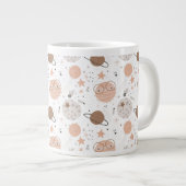Grande Tasse Joli Motif Doodle Planet (Devant droit)