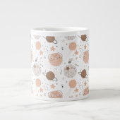 Grande Tasse Joli Motif Doodle Planet (Devant)