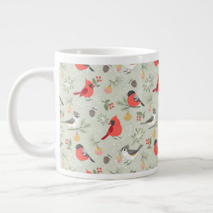 Grande Tasse Joli Noël Oiseau Motif Design de vacances